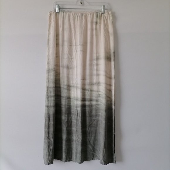 Michael Stars Womens Ocean Ombre Gray Tie Dye Slits Maxi Skirt Size L - Picture 5 of 8
